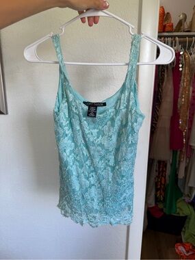 Scott Taylor Seafoam Lace Camisole